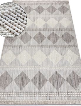 Teppiche Teppich Nano Eo61a Diamanten, Schlinge, Flach Gewe 80x150 Cm 80x150 Cm