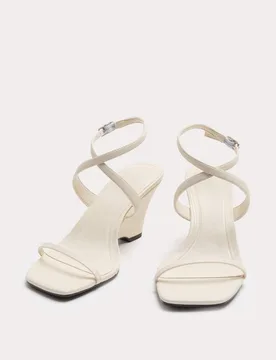 Buckle Strappy Wedge Sandals Soft White female - M&S - FashionsVida