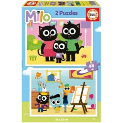 Milo - Puzzle 2X48 Milo Educa