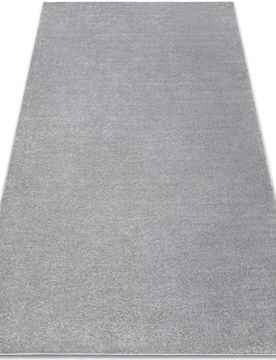 Teppiche Teppich Softy Glatt, Einfarbig Grau 80x150 Cm 80x150 Cm