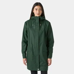 Women's Moss Waterproof Rain Coat Green L - Dark Jungle Green - Female