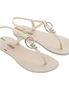 Class Stylish Sandals Beige / Gold UK 8 Women - Ipanema - FashionsVida