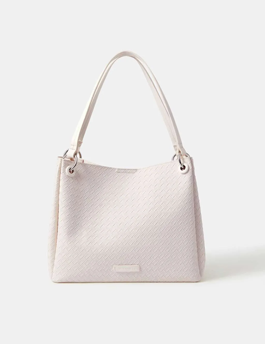 Woven Shoulder Bag Cream female - Accessorize - FashionsVida