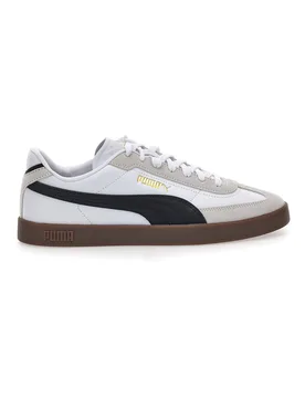 Sneakers bianche e grigie in pelle e camoscio con logo nero Club II Era 42 - Puma - FashionsVida