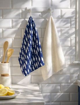 Confezione da 2 canovacci da cucina - bianco