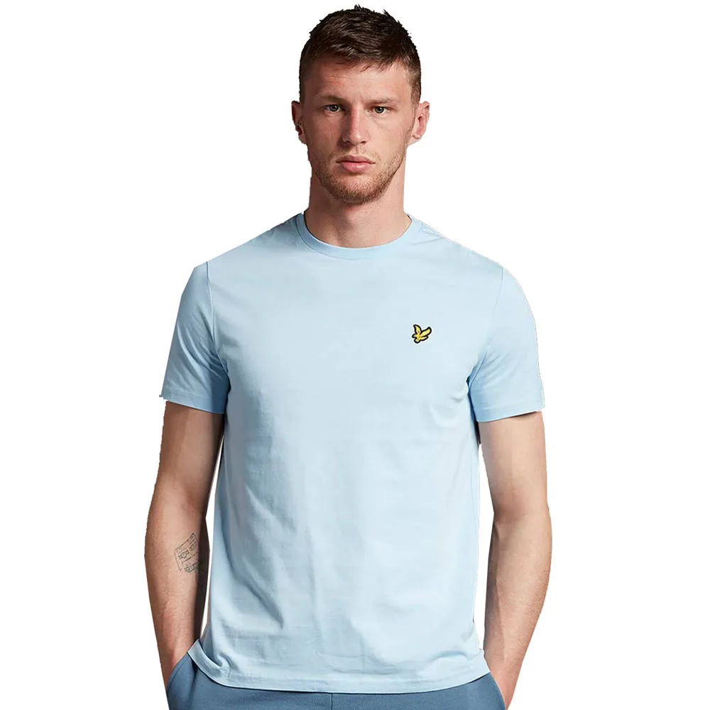 Mens Tee Ss Plain T-Shirt Blue Cotton - Size X-Small - Lyle & Scott - FashionsVida