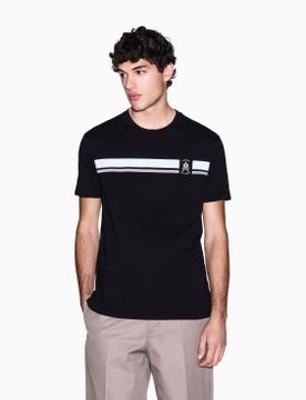 Para hombre. XM001792AF12308UC001 Camiseta Stripe (S), Casual, Algodón, Manga corta