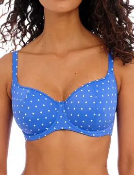 Womens Jewel Cove Sweetheart Bikini Top - Blue Polyamide - Size 32d - Freya - FashionsVida