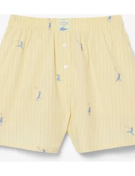 Short de mujer tipo Bóxer de jacquard de popelín de algodón en - Lacoste - FashionsVida