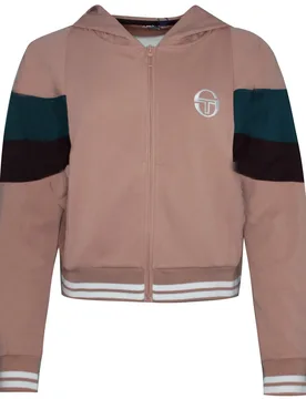 Womens Ilma Hoodie Zip Up Sweatshirt Pink Cardigan 37762 712 Textile - Size X-Small - Sergio tacchini - FashionsVida