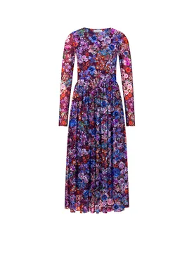 Midikleid dunkelrot M damen - RICHROYAL - FashionsVida