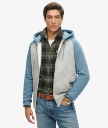 Superdry Herren Essential Baseball Kapuzenjacke Grau - Größe: M