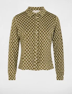 Camisa de mujer con cuello vuelto - Morgan - FashionsVida