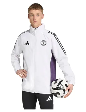 Veste Manchester United Tiro 25 Competition White / Aurora Plum / Black L - Adidas - FashionsVida