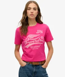 Superdry Women's High Flyers T-shirt Pink - Größe: 38