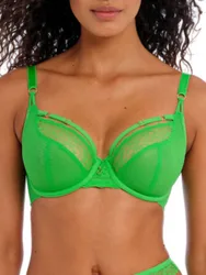Womens Temptress Plunge Bra - Green Polyamide - Size 28d