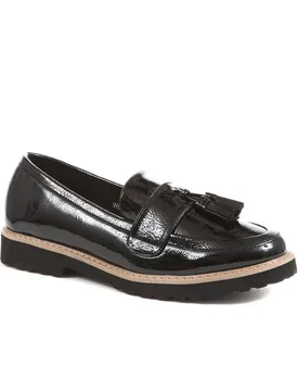 Women's Chunky Tassel Loafers in Black Size: 3 - Black - Size: 3 - Pavers - FashionsVida