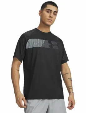T-shirt à Manches Courtes Tech Graphic Black / Mod Gray M