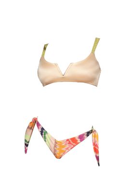 Bikini Top Beige/fuxia M22-0312X2