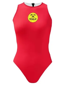 Basic Waterpolo Swimsuit Red 5-6 Years Girls - TURBO - FashionsVida
