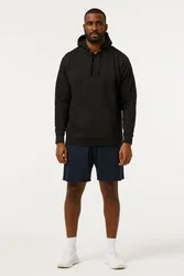 Mens Plain Hoodie - Black - Size X-Large