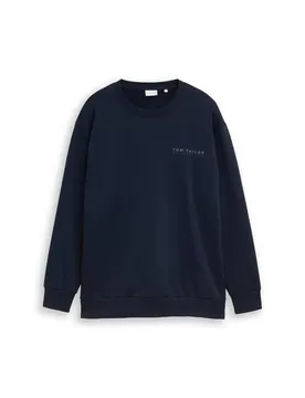 Plus printed crew neck sweater male