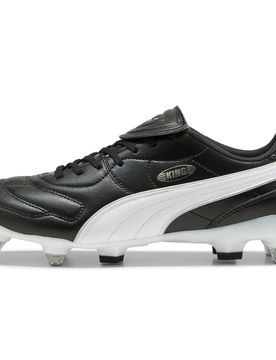 King liga mxsg botas de futbol cesped natural Negro (43)