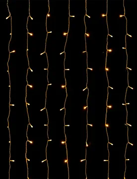 Guirlande Lumineuse Curtain Flat Warm White 3x1.8m 31 Strips Ip44 Indoor & Outdoor Low Voltage Transparent One Size - AIGOSTAR - FashionsVida