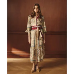Vestido tipo pañuelo de manga larga