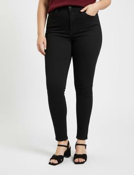 Jeans skinny a vita alta Plus size - nero