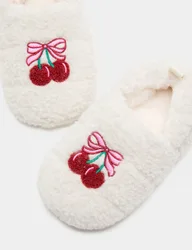 Kids' Badged Elastic Back Slippers (4 Small - 2 Large) Cream Mix Female