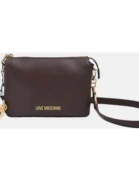 Bolso color crema con asa extraíble con hebillas en extremos - Love Moschino - FashionsVida