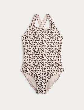 Leopard Print Period Swimsuit (8-16 Yrs) Multi female - M&S - FashionsVida