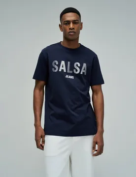 Camiseta con branding slim fit de hombre - Salsa Jeans - FashionsVida