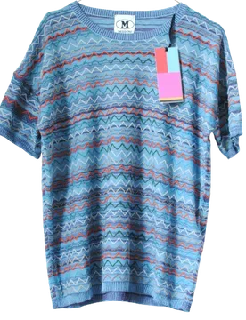Missoni Blue ZigZag Top - Missoni - FashionsVida