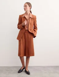 Lyocell Blend Fluid Blazer Copper female