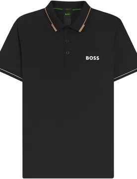 HUGO Polo Paul Pro, schwarz/weiß/beige l - BOSS - FashionsVida