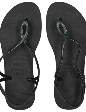 Luna Women Flip-Flops and Sandals - Black - Size 2/2.5 - Plastic/Polycarbonate - Black - Size: 2/2.5 - Havaianas - FashionsVida