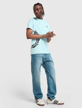 Mens Maglia Side Logo - Blu, blu blu Uomo taglia XXL - Fred perry - FashionsVida