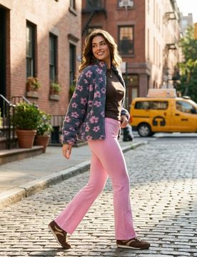 Sinsay - Pantaloni flare - rosa