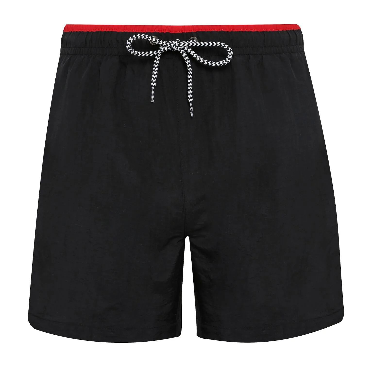 Mens Swim Shorts (Black/red) - Black/white - Size Medium - Asquith & Fox - FashionsVida