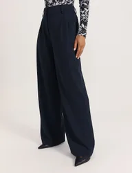 Tailored Wide Leg Trousers Navy female