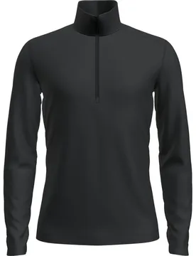 Tech Half Zip Herren Rollkragenpullover, schwarz XXL