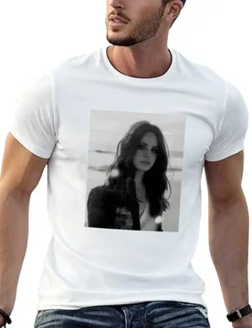 Lana Del Rey portrait at the beach T-Shirt Classic Basic Casual T-Shirt - Aliexpress - FashionsVida