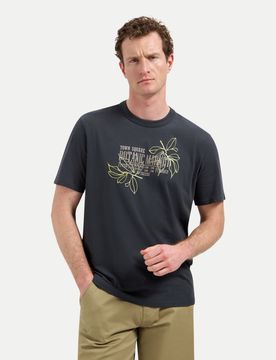 T-Shirt mit Rundhals Ausschnitt Schwarz M