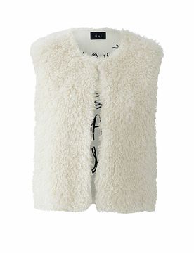 OUÍ Gilet in Felloptik creme 44 damen