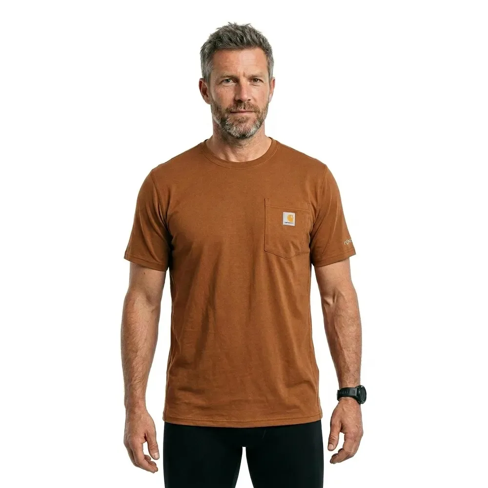 Maglietta A Maniche Corte Force™ Relaxed ® Brown 2XL - Carhartt - FashionsVida