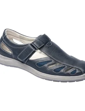Komfort-Herrensandale "Helmut" 44 blau - wonderwalk - FashionsVida