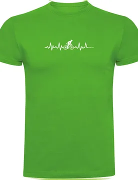 Maglietta A Maniche Corte Biking Heartbeat Green - Kruskis - FashionsVida