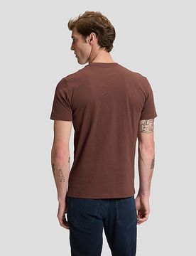 Regular Patch Logo Short Sve Tee Shaved Chocolate Größe XL male